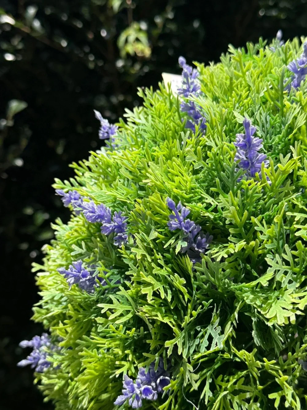 Frontgate Artificial Lavender Topiary Ball - Green and Purple Faux Floral Accent